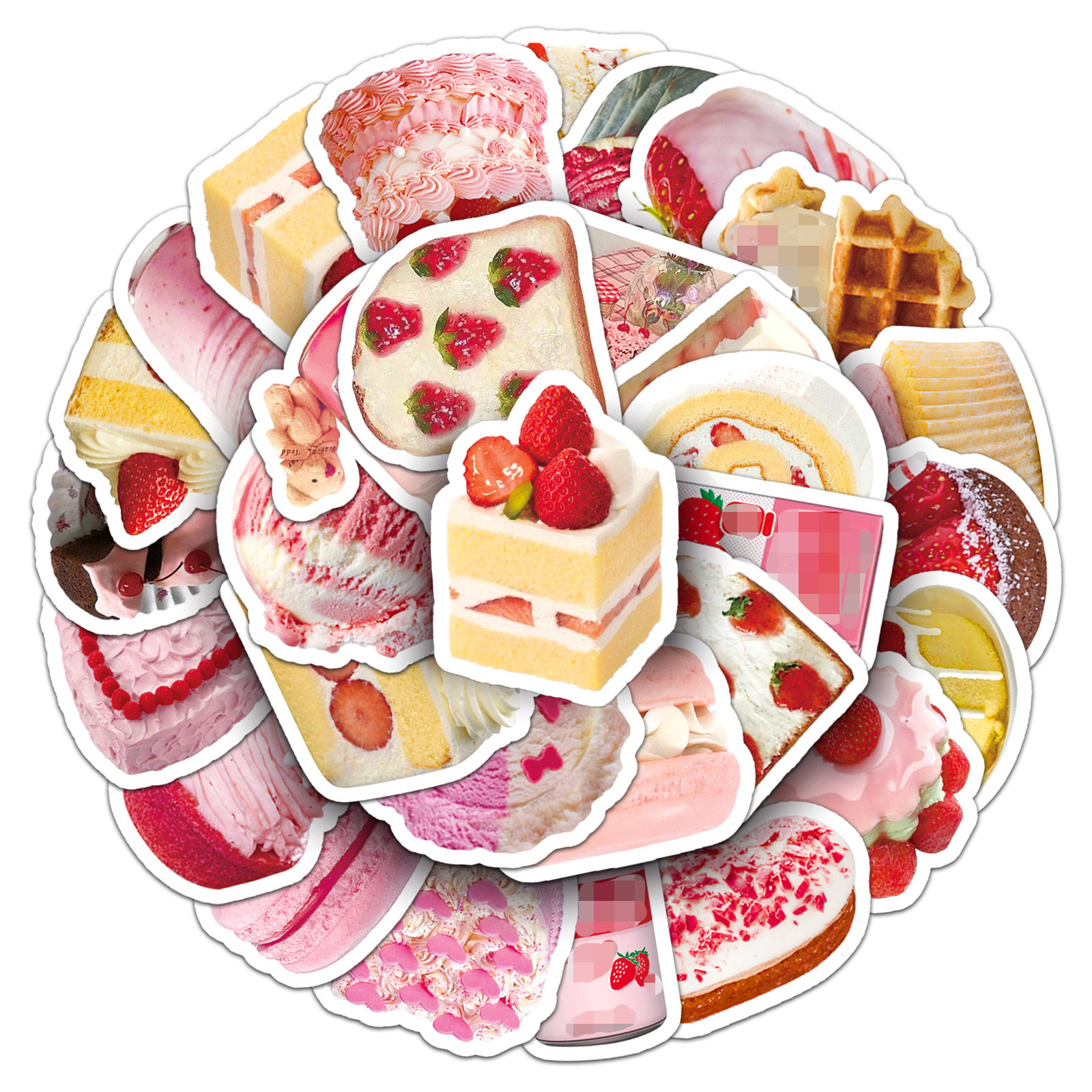 Customized Glossy Waterproof PVC Round Adhesive Stickers with UV Coating Holographic Design 100 Pcs New Year Labels